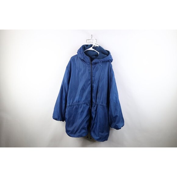 Vintage 90s Streetwear Womens 4XL Distressed Reversible Polar Bear Fleece Jacket - Picture 15 of 16